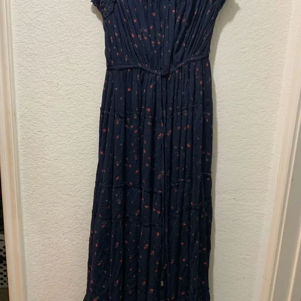 Free People Peaches Floral Midi Dress strapless D8
